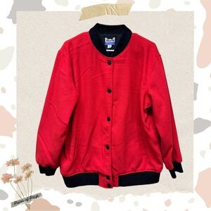 Future Collective Bomber Jacket Red X Target Size Large Kahlana Barfield Brown